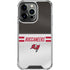 NFL Tampa Bay Buccaneers White Striped iPhone 16 Pro Clear Case